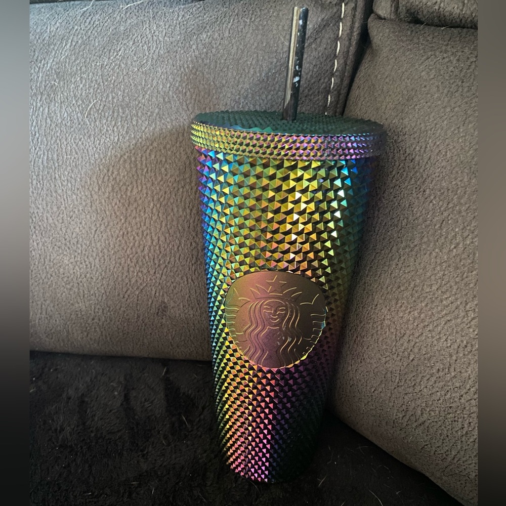 Starbucks 24 ounce cold cup with a straw collectible